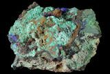 Sparkling Azurite and Malachite Crystal Cluster - Morocco #127522-2
